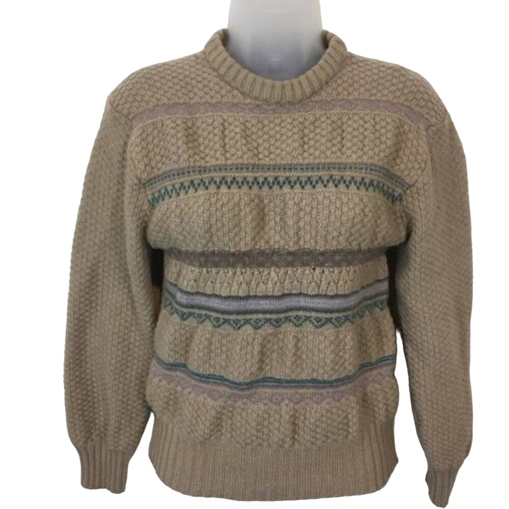 Equipment Vintage Chunky Wool Striped Sweater sz XS